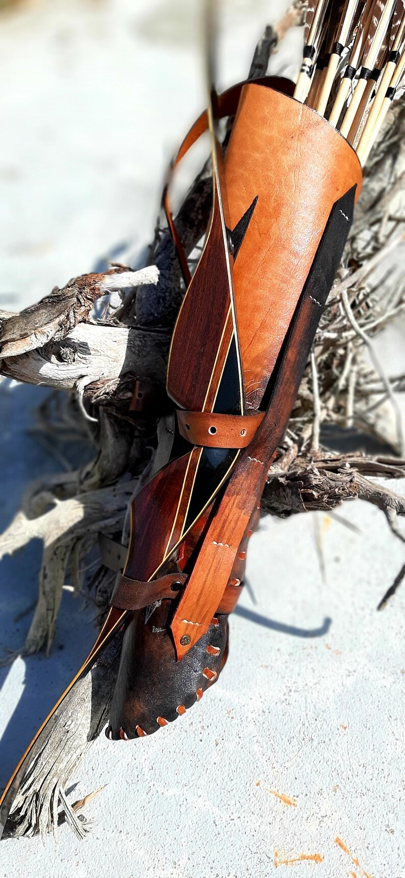 Back Quiver Traditional Archery Cow leather with Bow holder Etsy