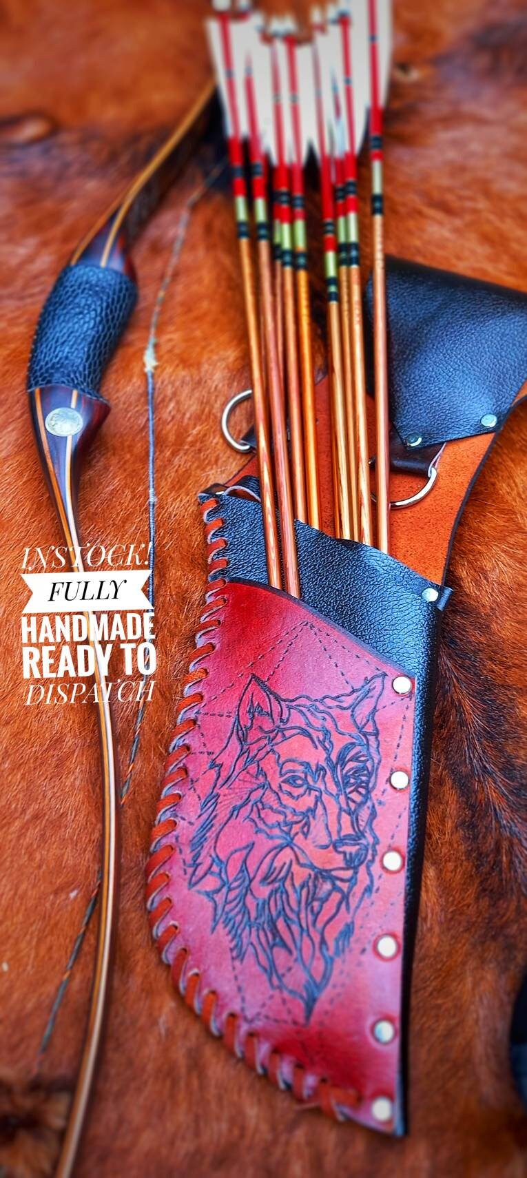 Field Quiver Hip Quiver Traditional 3D Archery Full Grain Cow Etsy