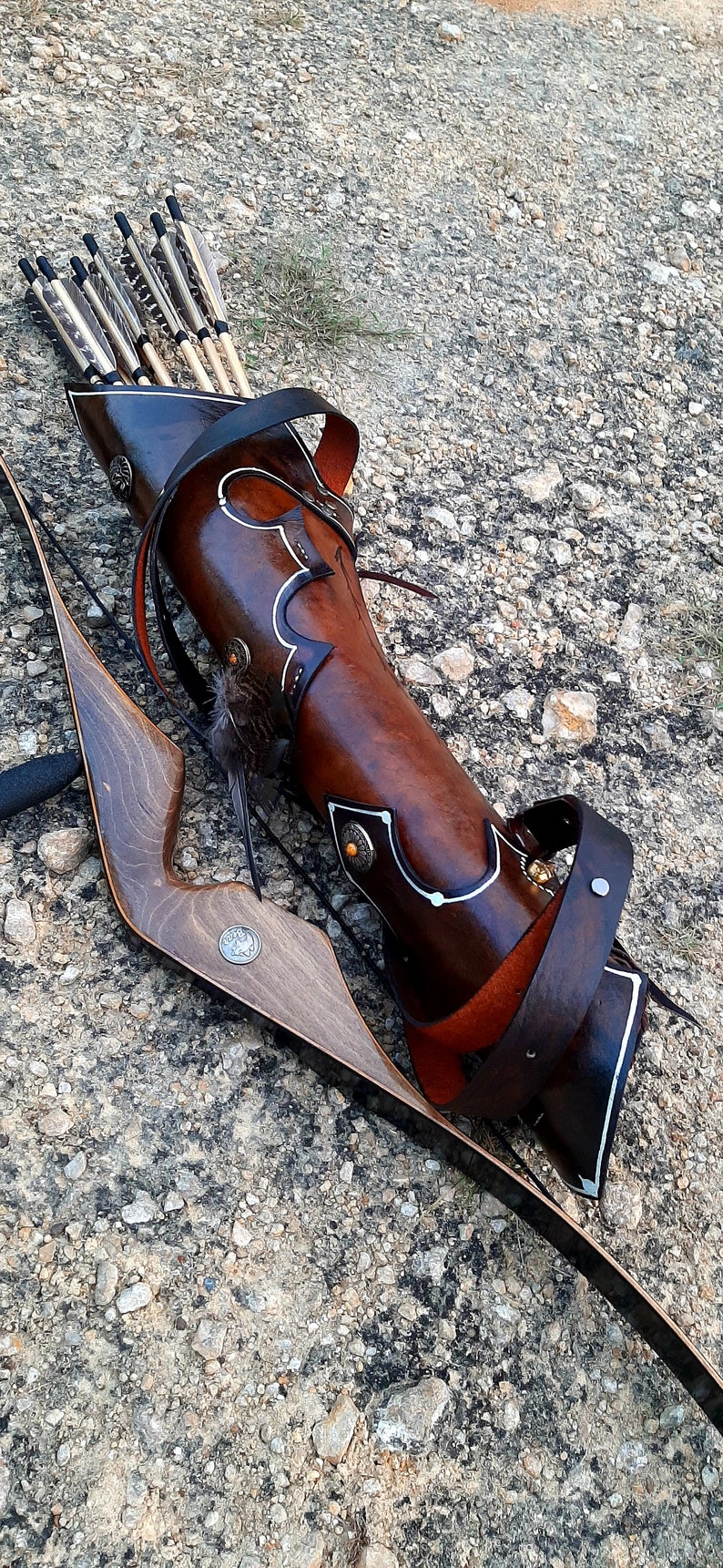 Handmade Leather Back Quiver traditional Archery Back Quiver Etsy