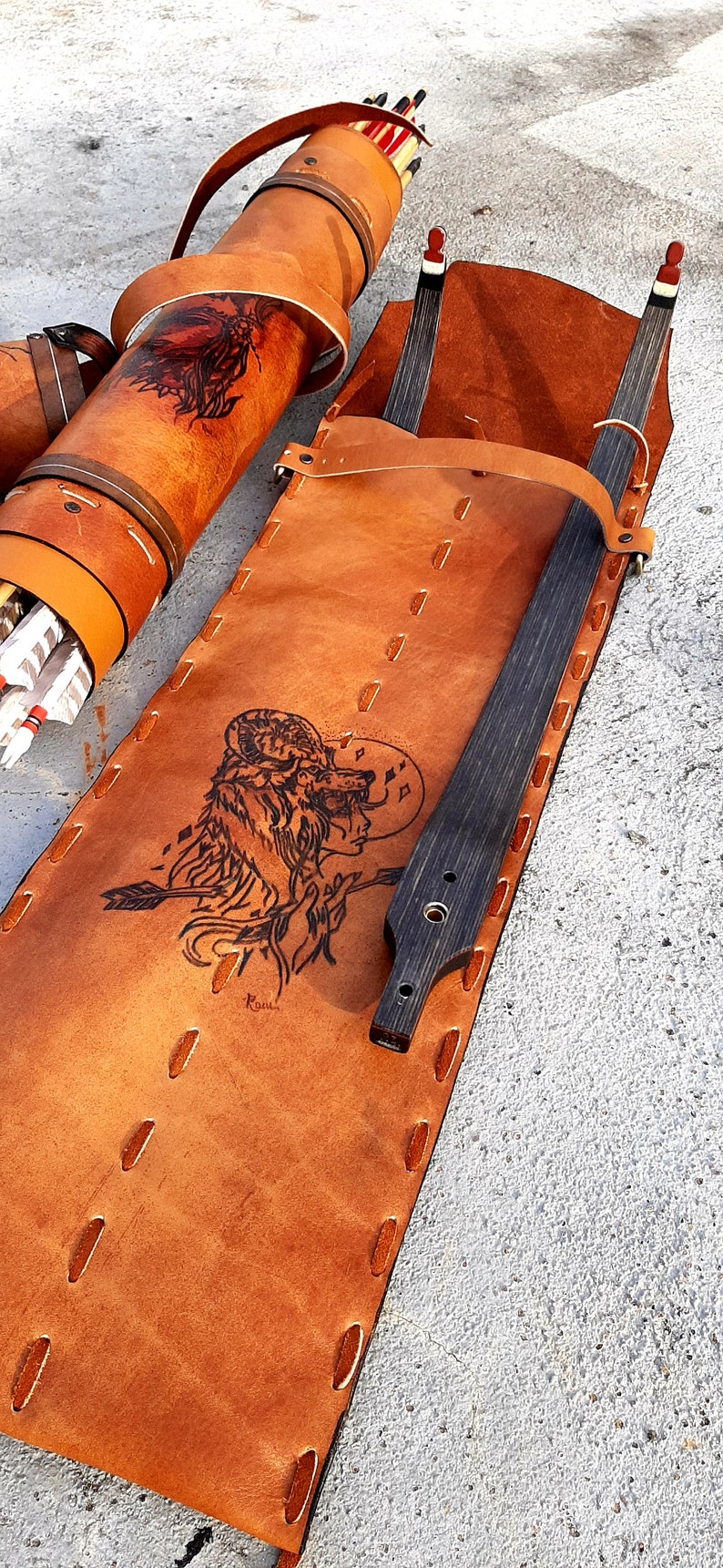 Leather Limb Sleeve Traditional Archery Recurve Bows Long Bows Etsy