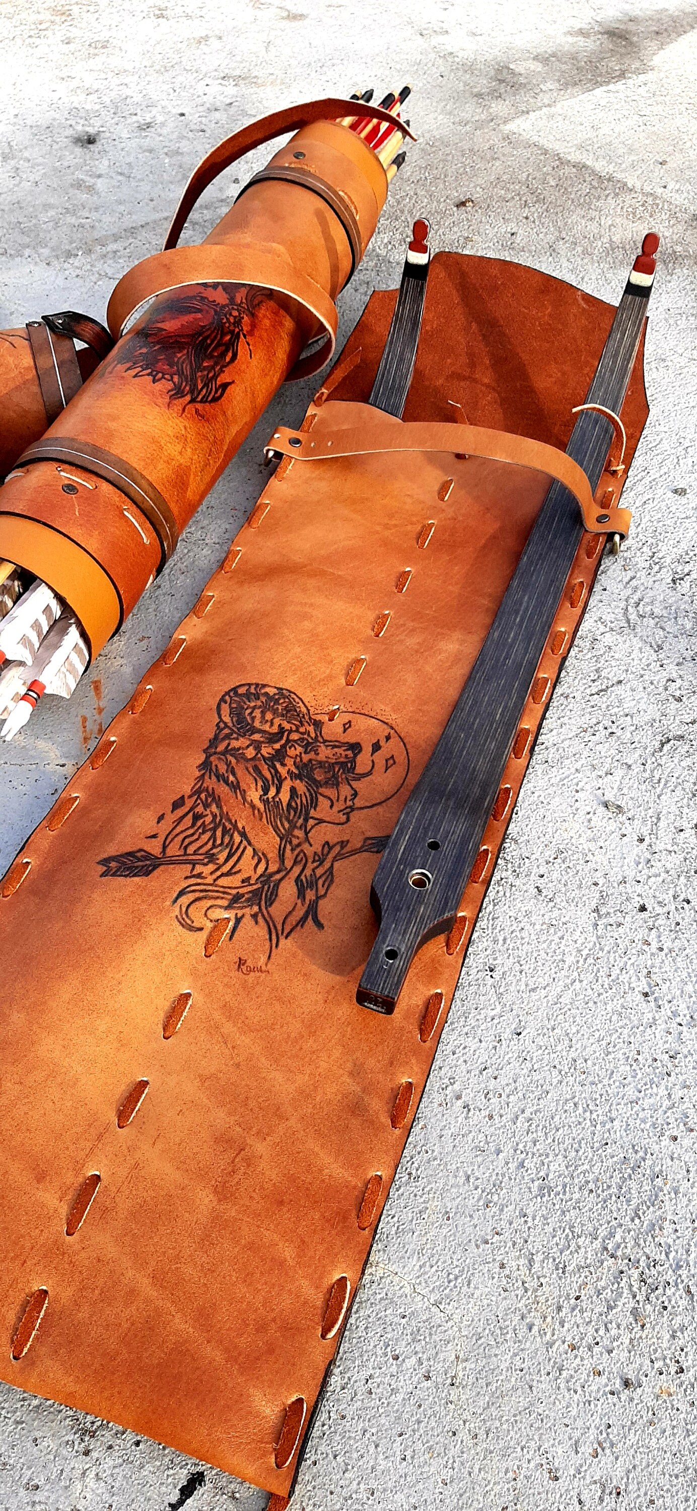 Leather Limb Sleeve Traditional Archery Recurve Bows Long Bows Etsy