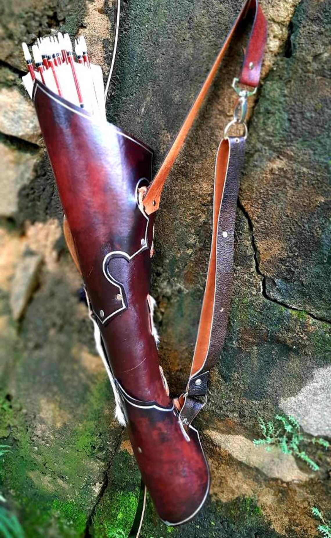 Handmade Leather Back Quiver traditional Archery Back Quiver Etsy