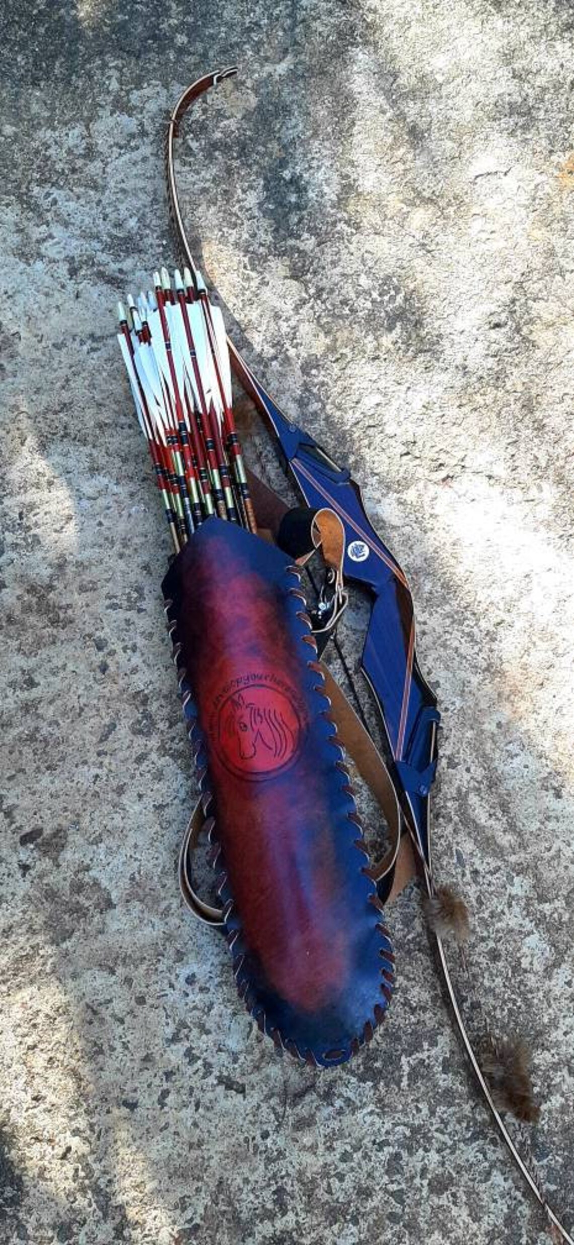 Mounted Archery Horse Back Back Quiver Hip Quiver Pyrography Etsy