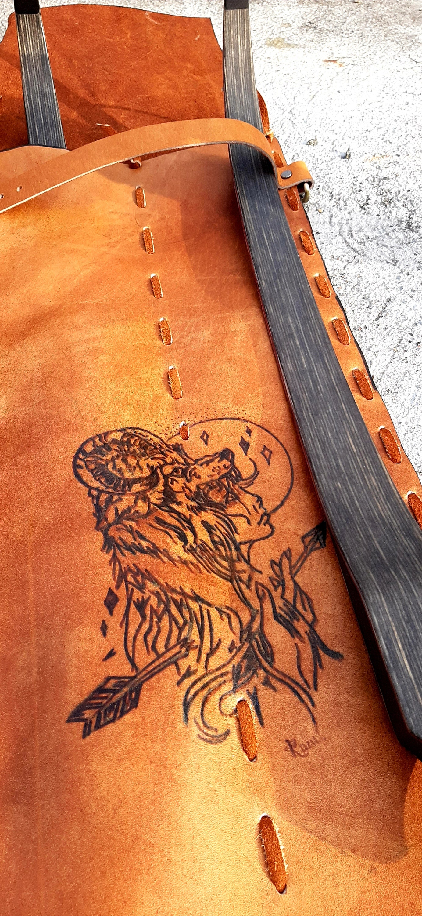 Leather Limb Sleeve Traditional Archery Recurve Bows Long Bows Etsy