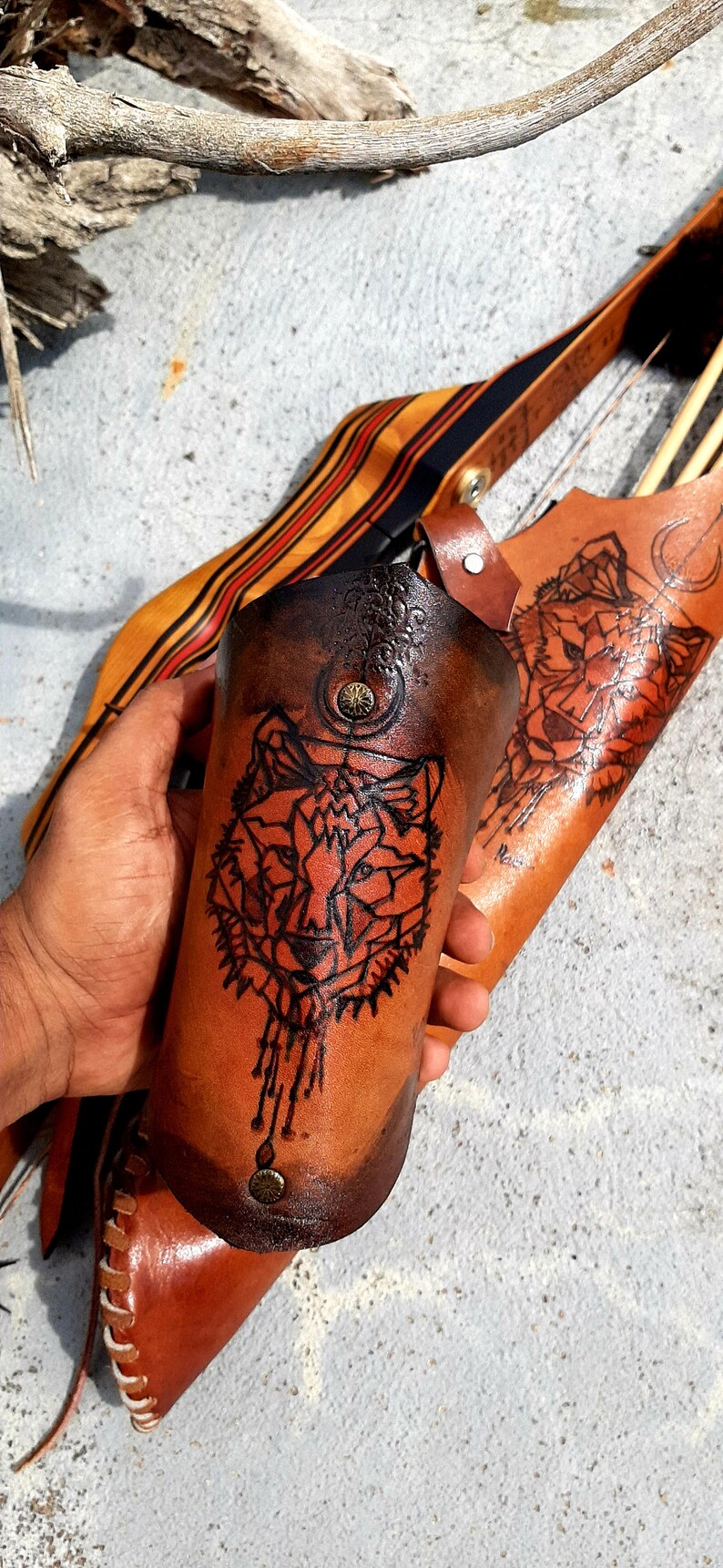 Hip /field/belt Quiver & Arm Guard Traditional Archery Custom Etsy