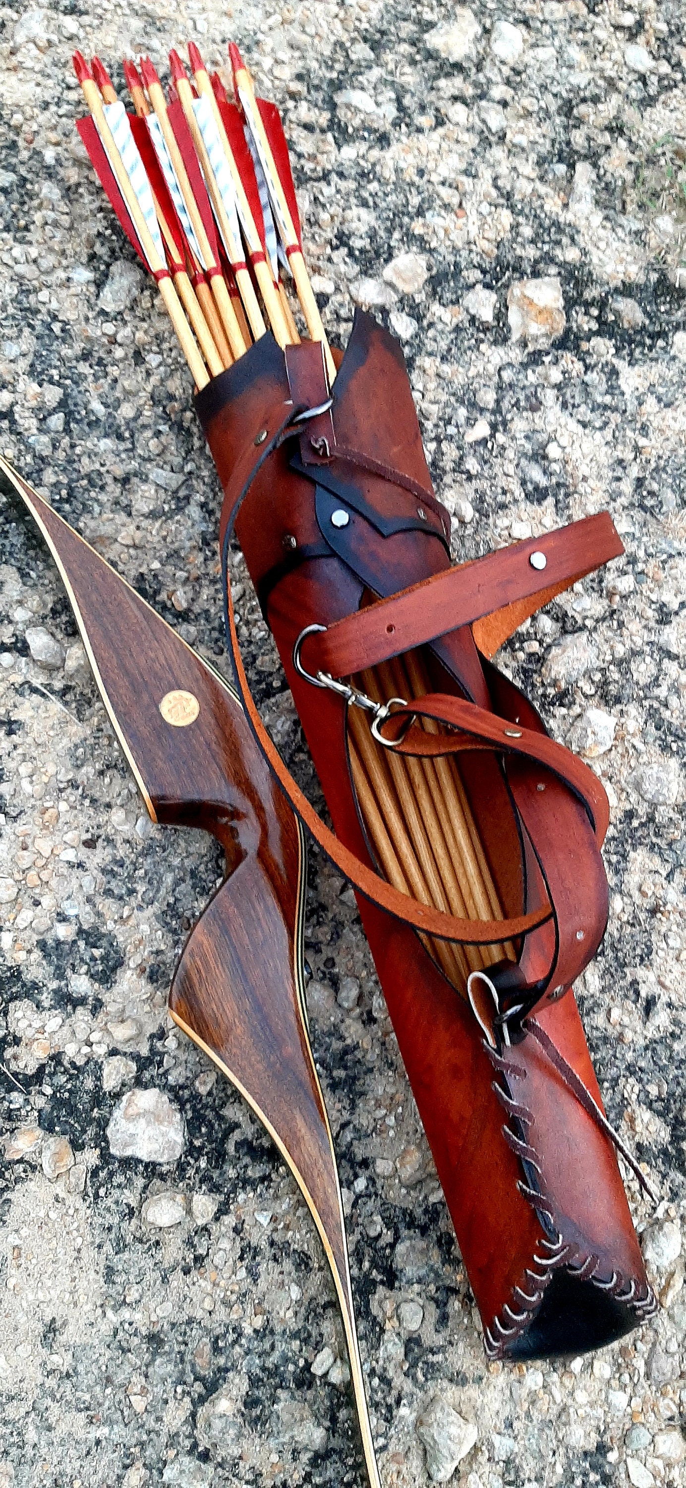 Leather Quiver Side Stalking Traditional Archery Back Quiver Etsy
