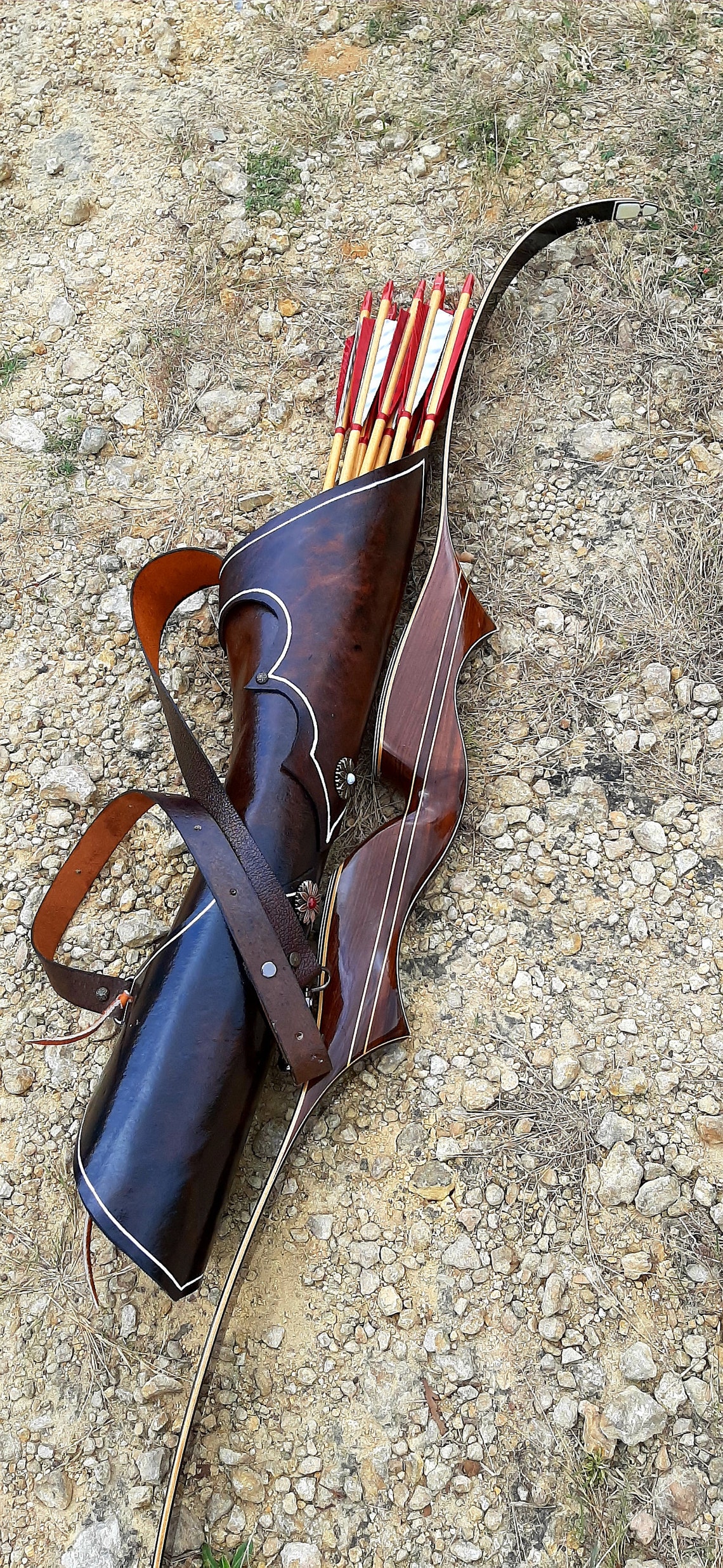 Back or Hip Quiver Traditional Archery Custom Handmade Cow Etsy