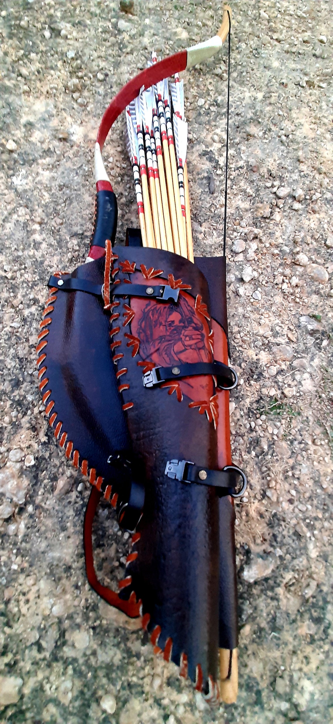 Horse Bow Case Holder Quiver Mounted Archery Quiver Set Etsy