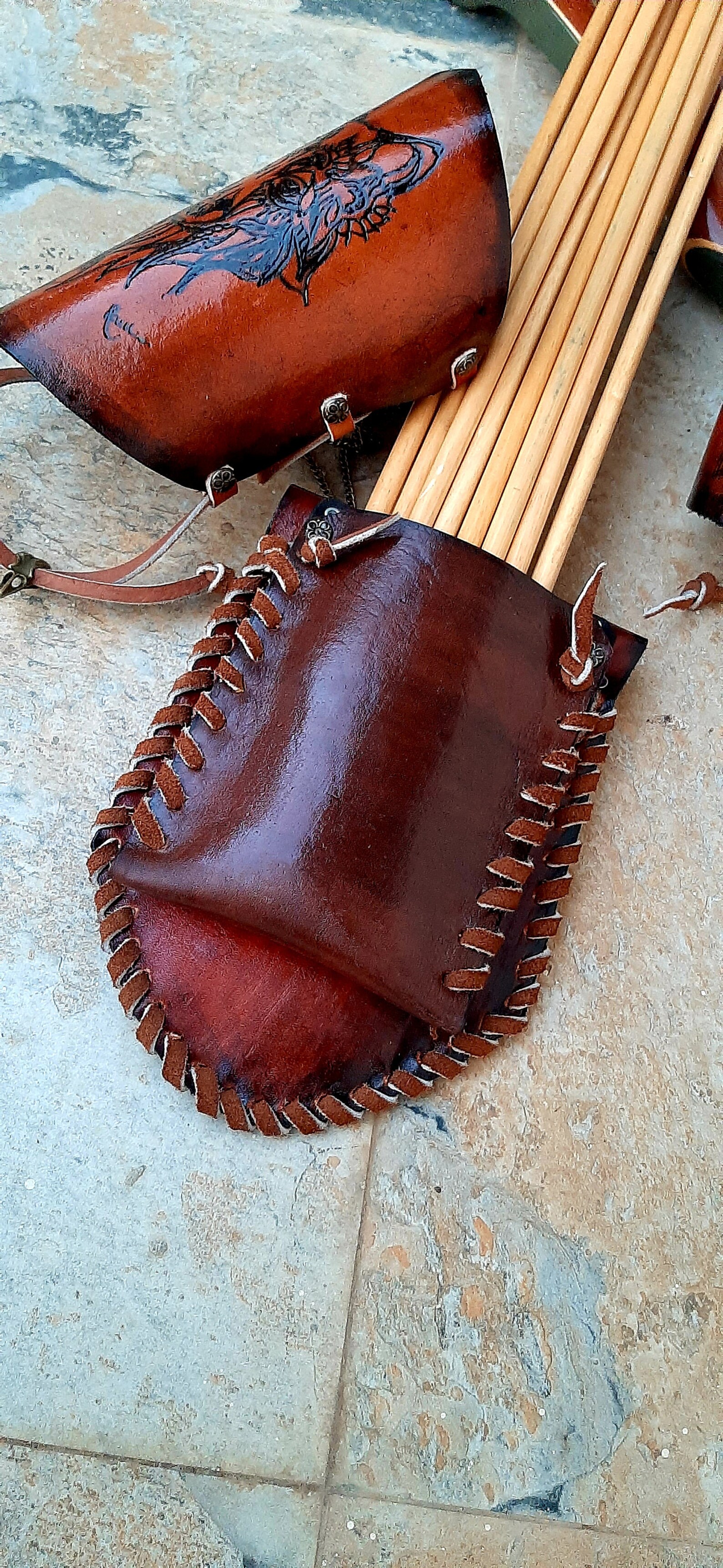 Pocket Quiver Leather Field 3D Archery Custom Personalized Etsy