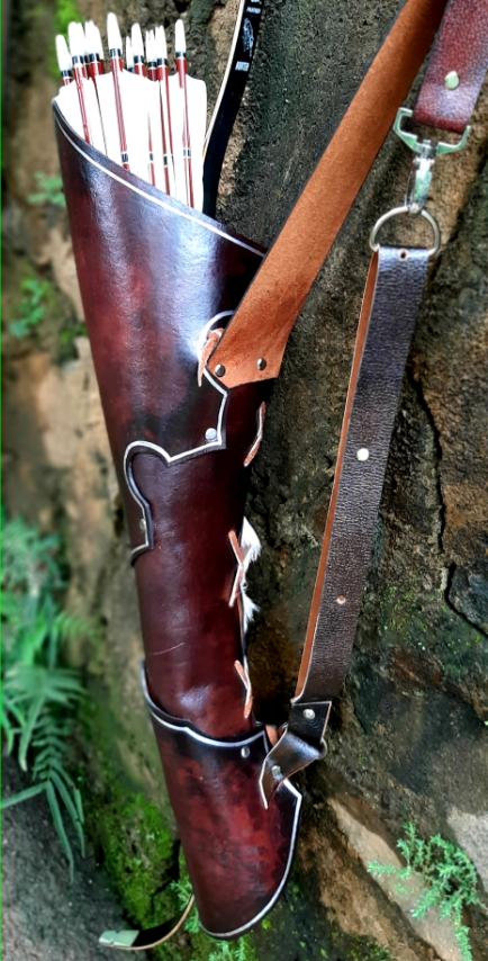 Handmade Leather Back Quiver traditional Archery Back Quiver Etsy