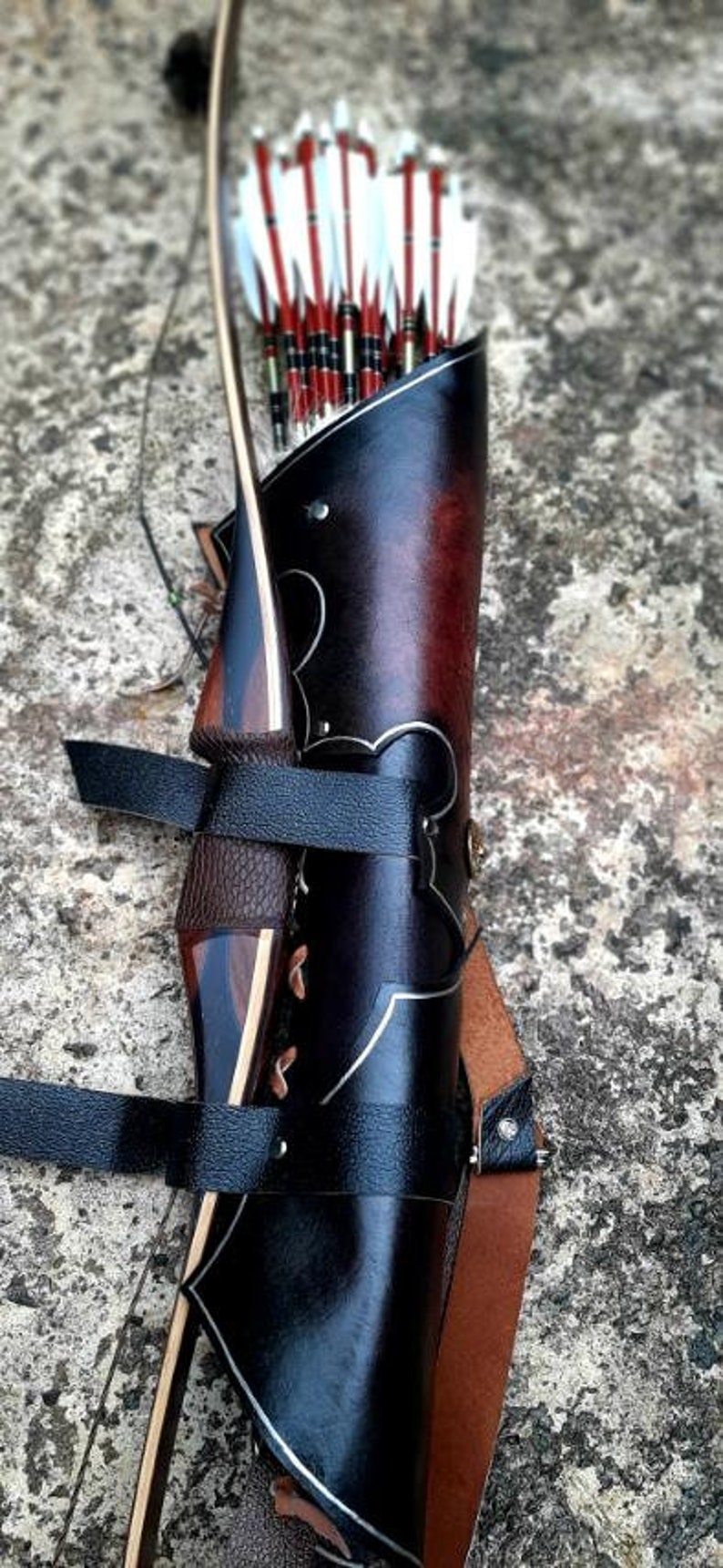 Handmade Leather Back Quiver Traditional Archery Back Quiver Etsy