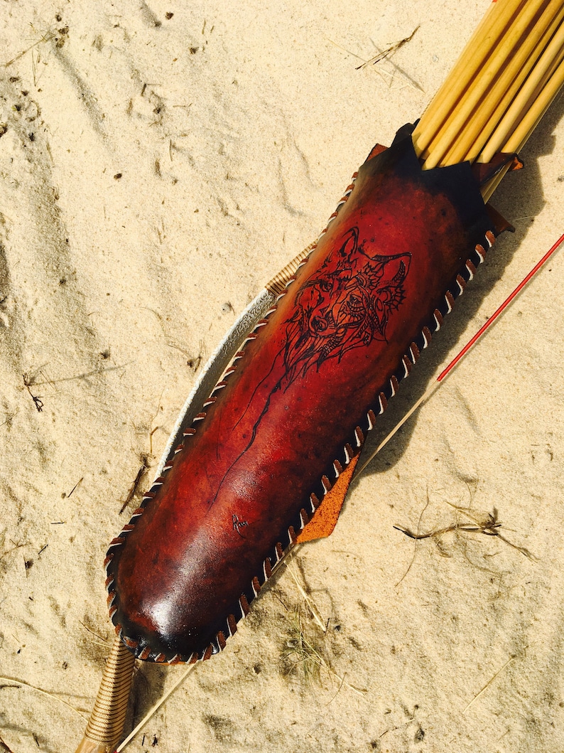 Horse Back Mounted Archery Back Quiver Custom Made Full Grain Etsy