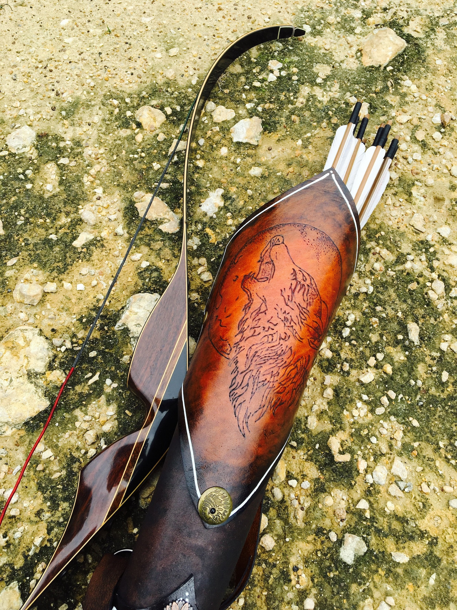 Custom Handmade Leather Back Quiver Traditional Archery Carved Etsy