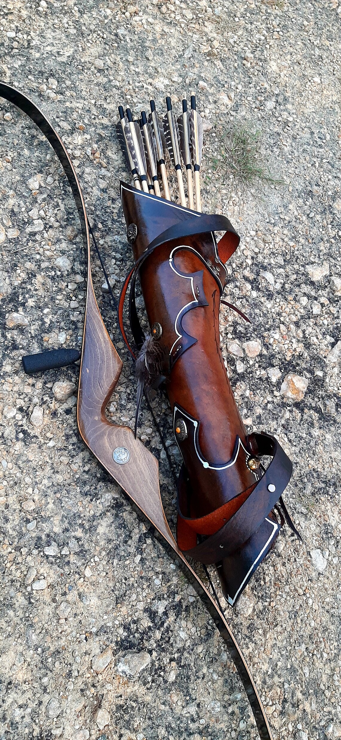 Handmade Leather Back Quiver traditional Archery Back Quiver Etsy