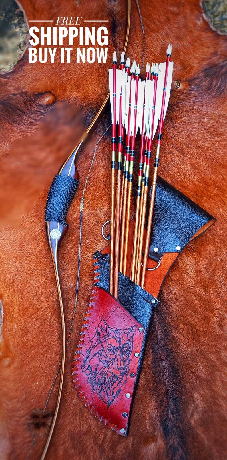 Field Quiver Hip Quiver Traditional 3D Archery Full Grain Cow Etsy