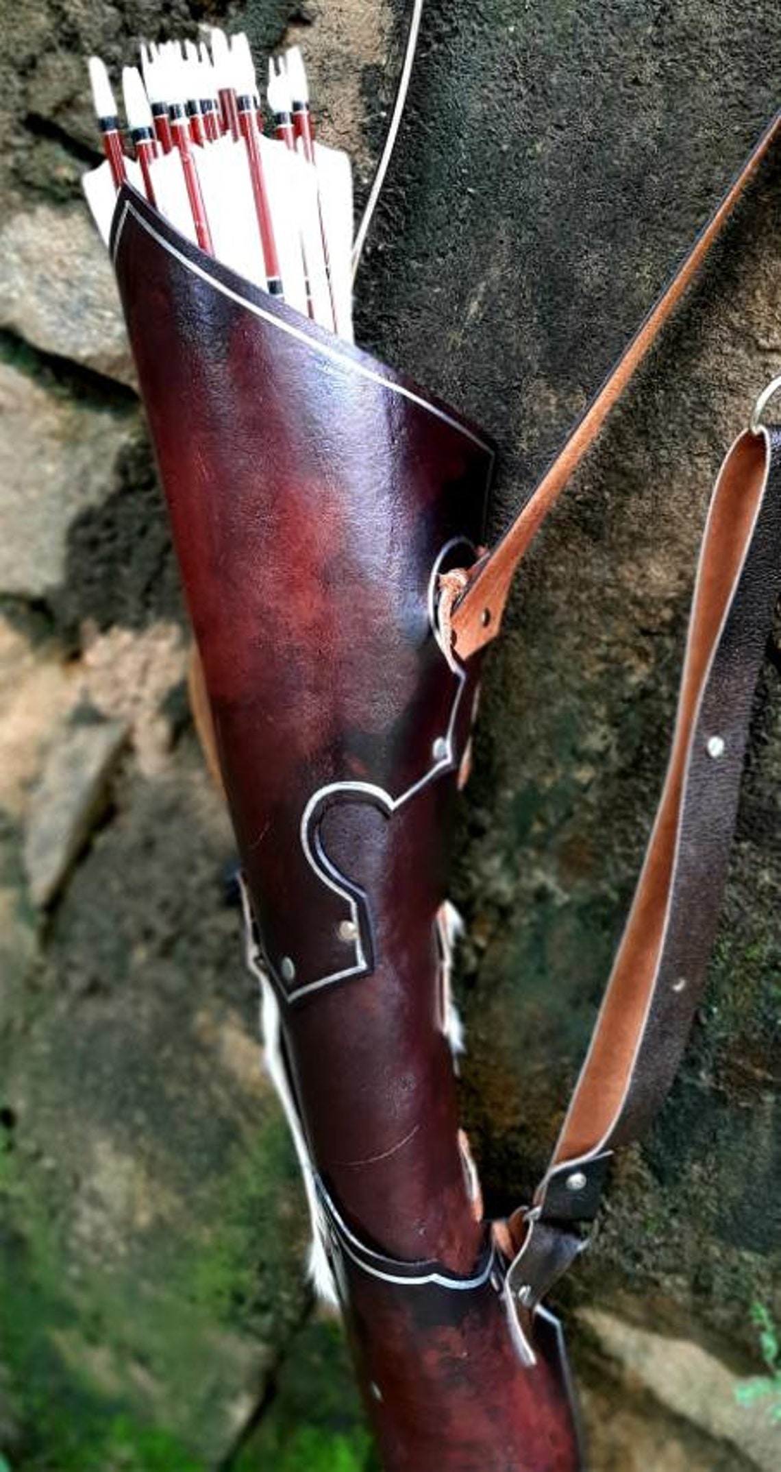 Handmade Leather Back Quiver traditional Archery Back Quiver Etsy