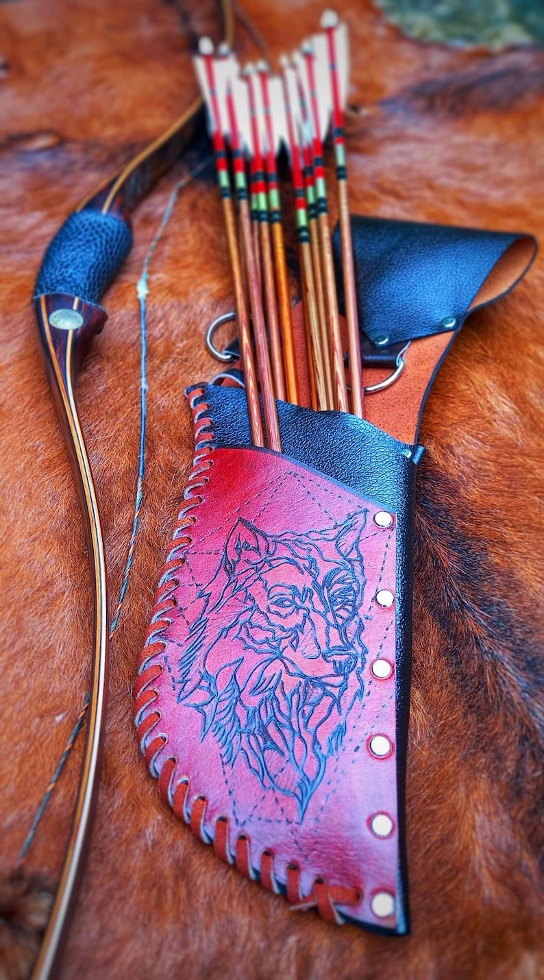 Field Quiver Hip Quiver Traditional 3D Archery Full Grain Cow Etsy