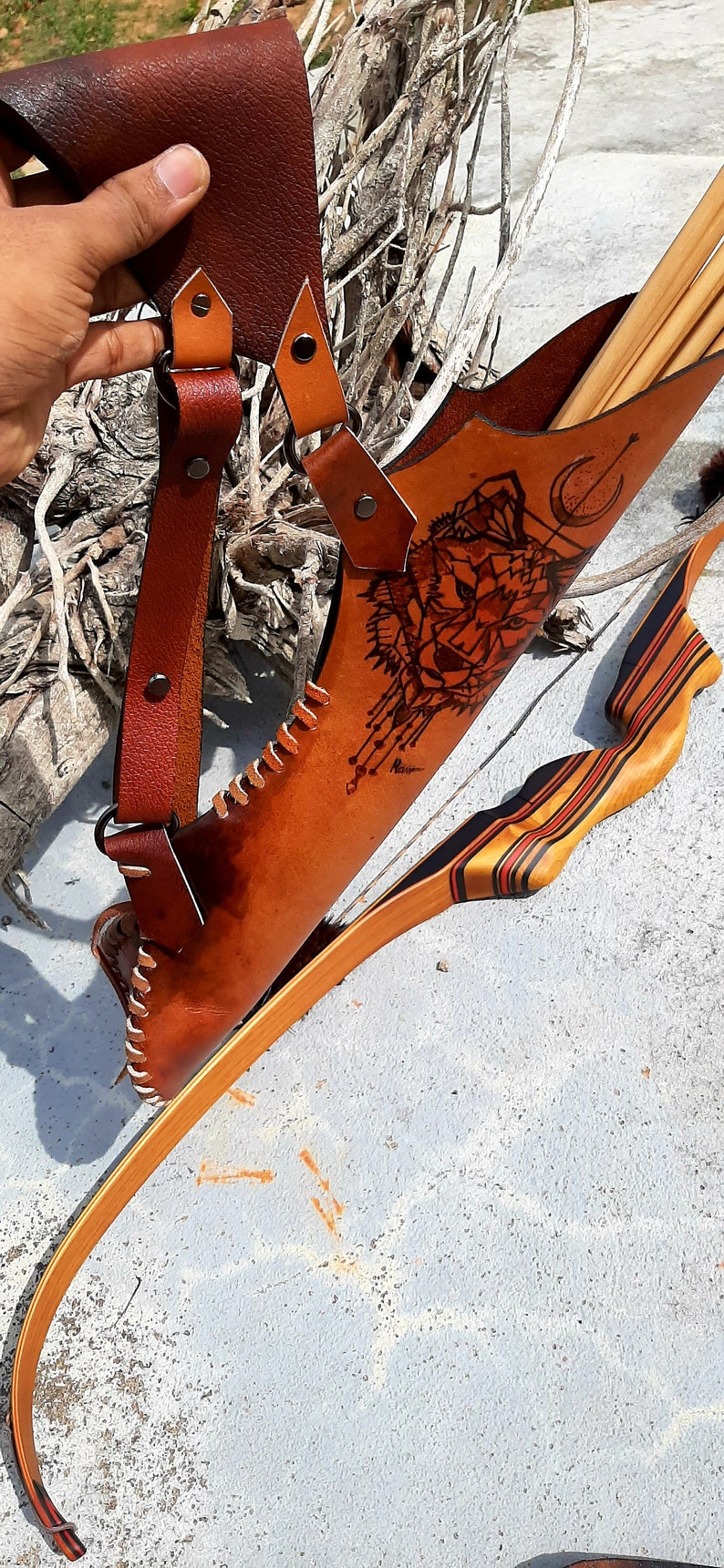 Hip /field/belt Quiver & Arm Guard Traditional Archery Custom Etsy