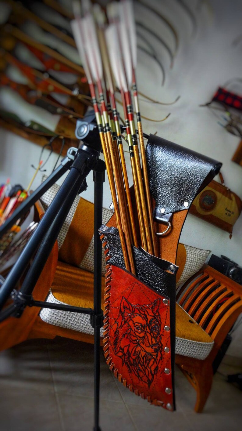 Field Quiver Hip Quiver Traditional 3D Archery Full Grain Cow Etsy