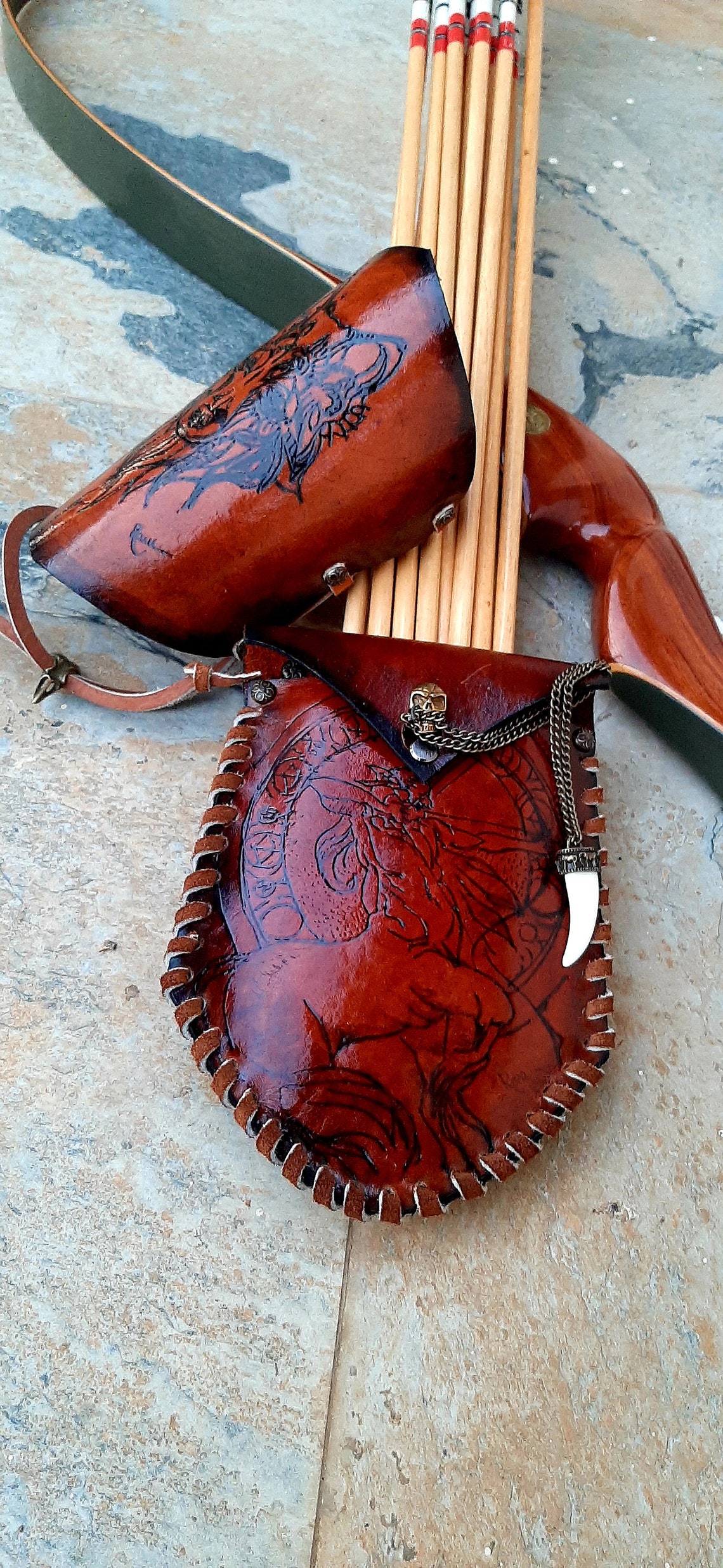 Pocket Quiver Leather Field 3D Archery Custom Personalized Etsy