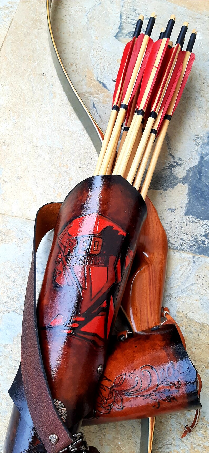 Kids Quiver and Arm Guard Traditional Archery Custom Quiver Etsy