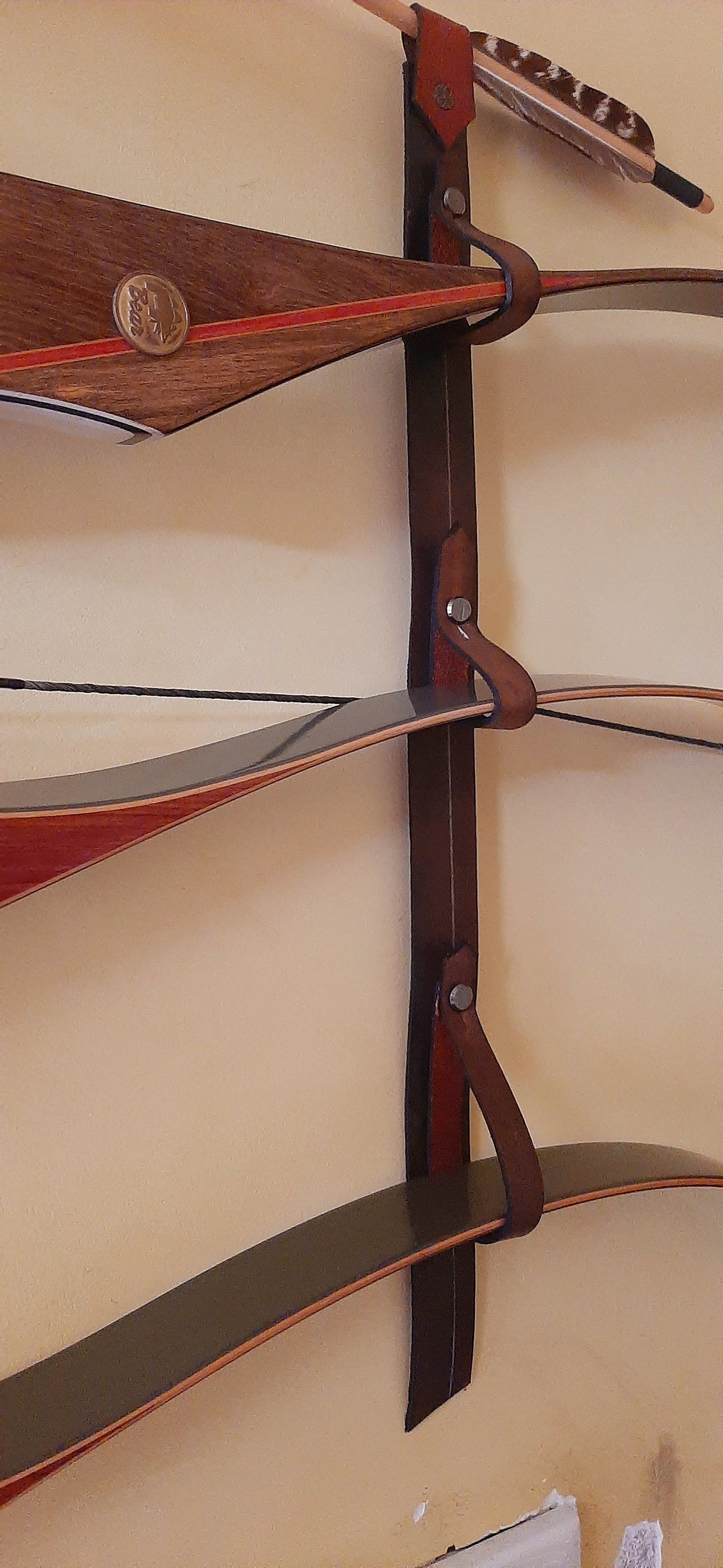 Leather Bow Rack for 5 BOWS traditional Recurves or Long bow Etsy