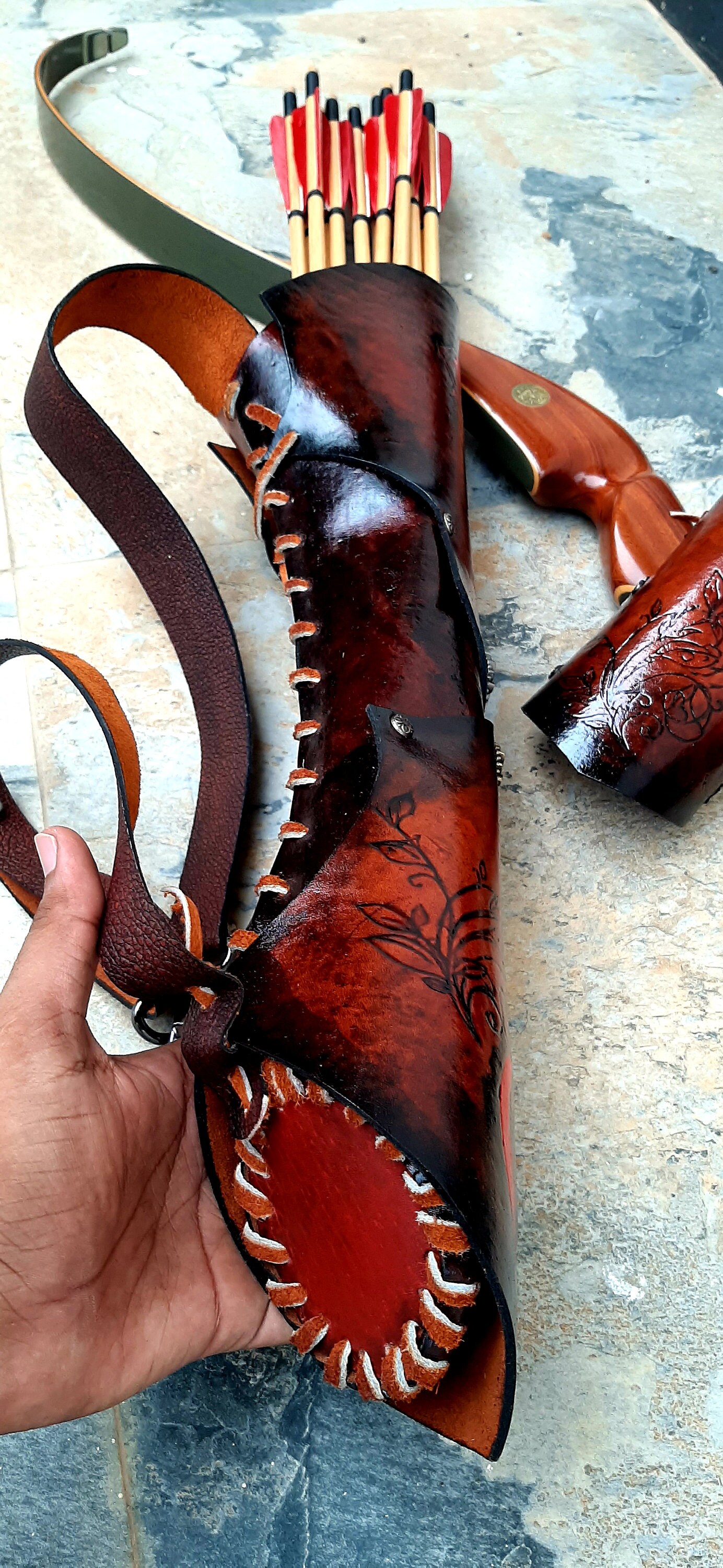 Kids Quiver and Arm Guard Traditional Archery Custom Quiver Etsy