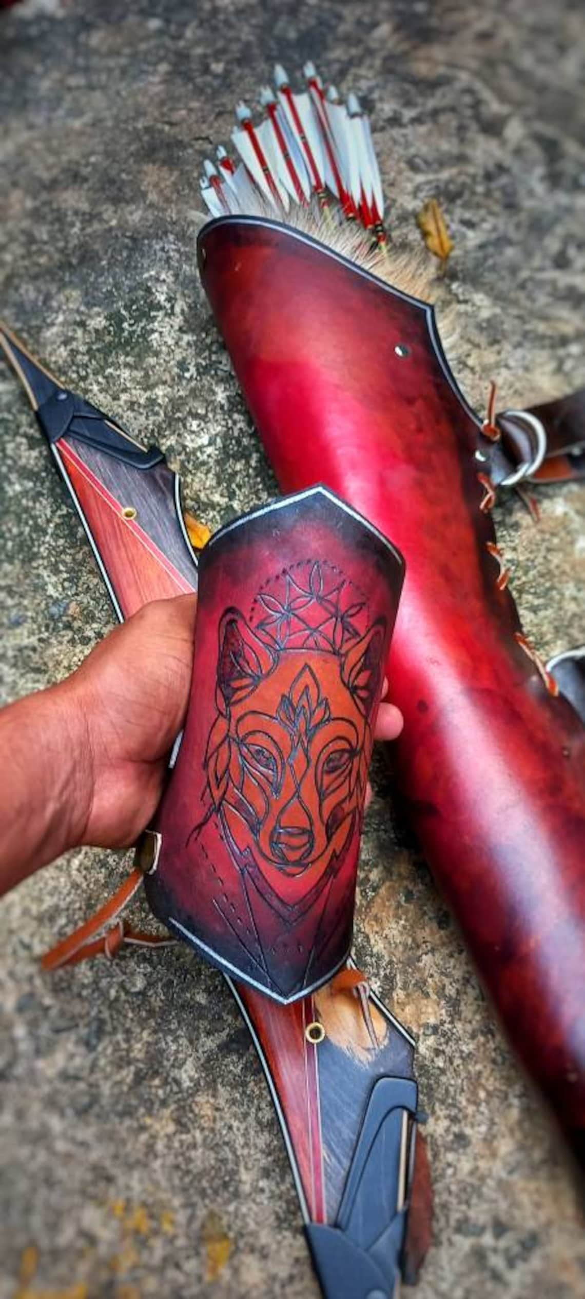 Hip /field/belt Quiver & Arm Guard Traditional Archery Custom Etsy