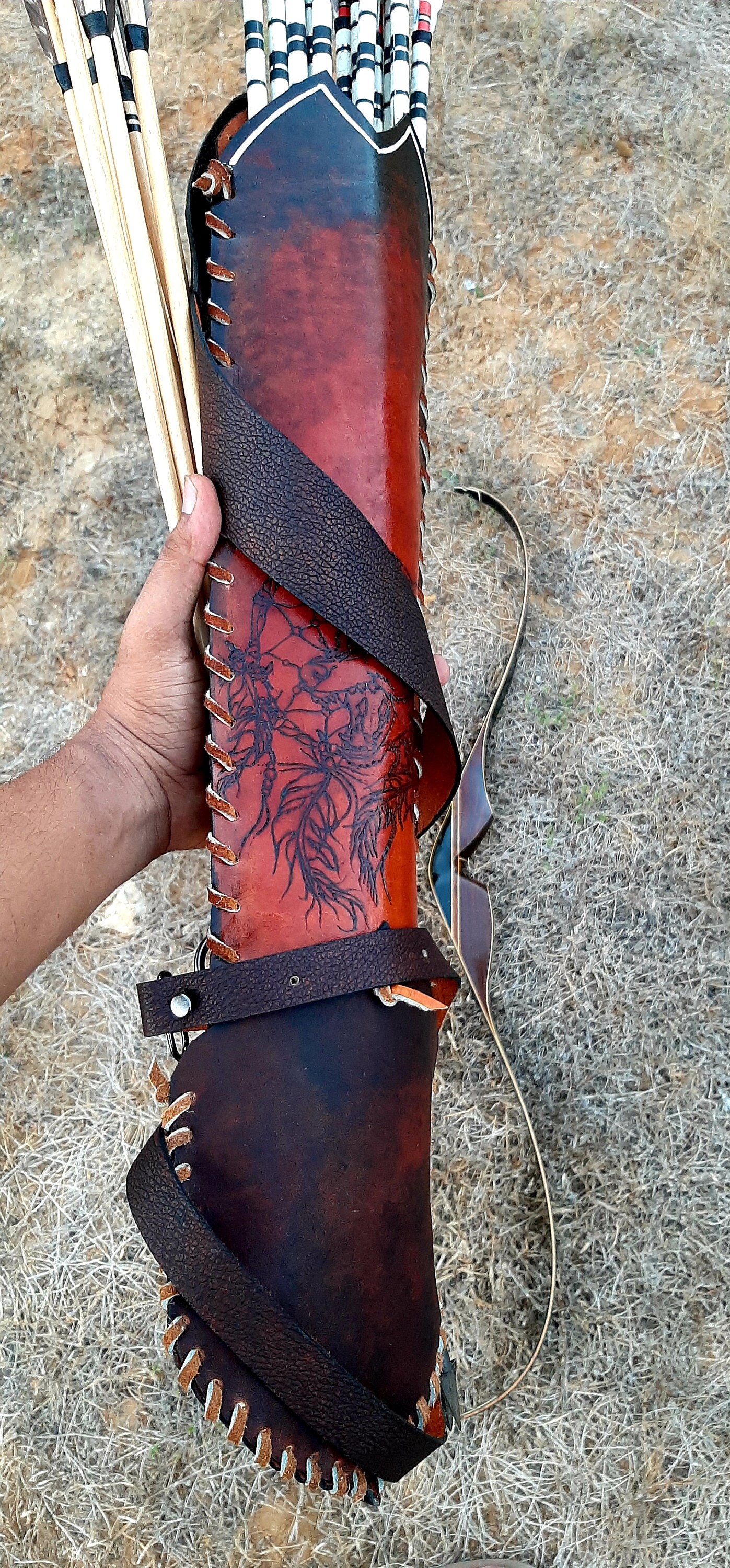 Leather Quiver Custom handmade for Broad Heads Traditional Etsy