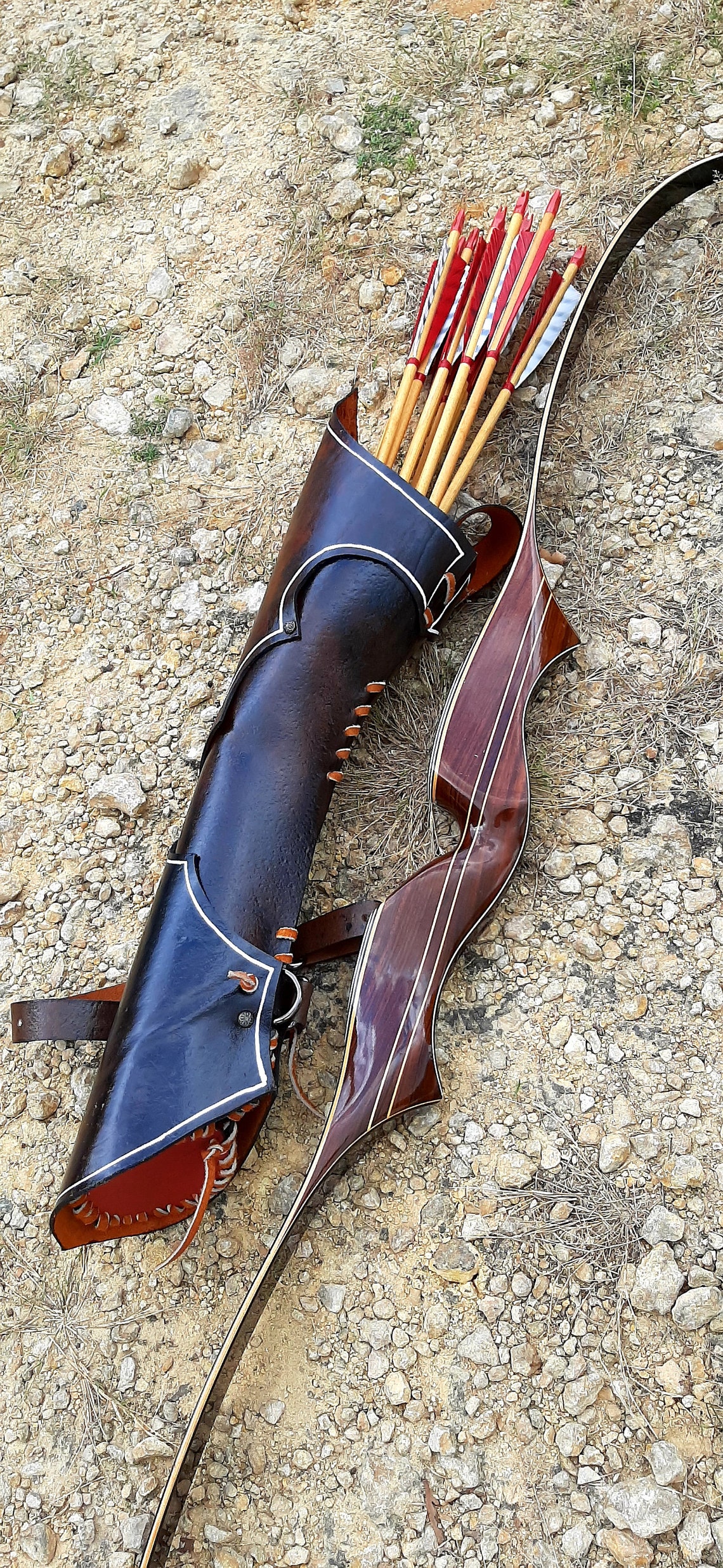 Back or Hip Quiver Traditional Archery Custom Handmade Cow Etsy