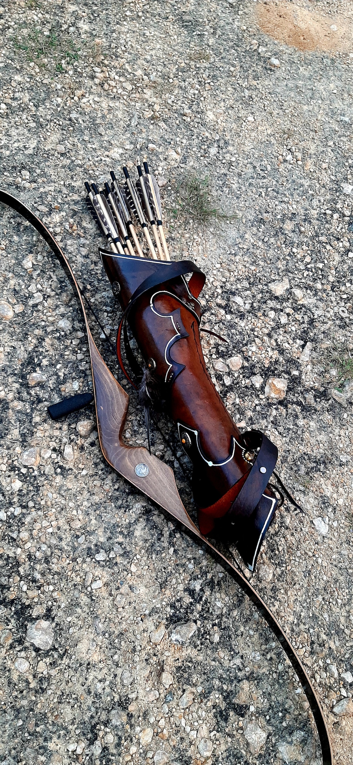 Handmade Leather Back Quiver traditional Archery Back Quiver Etsy