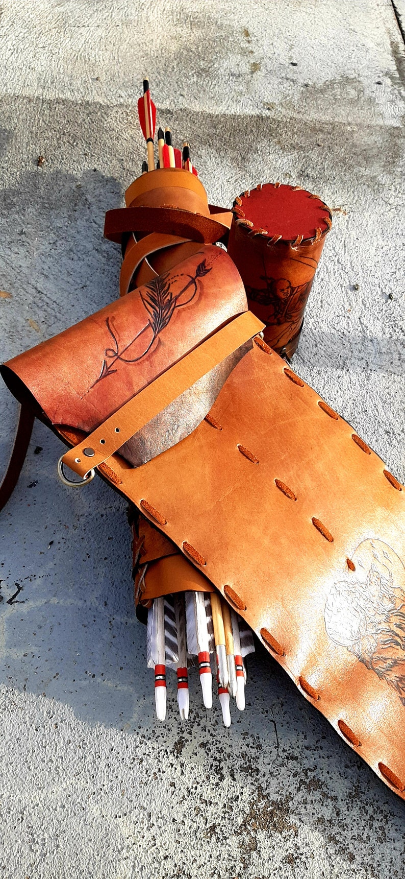 Leather Limb Sleeve Traditional Archery Recurve Bows Long Bows Etsy