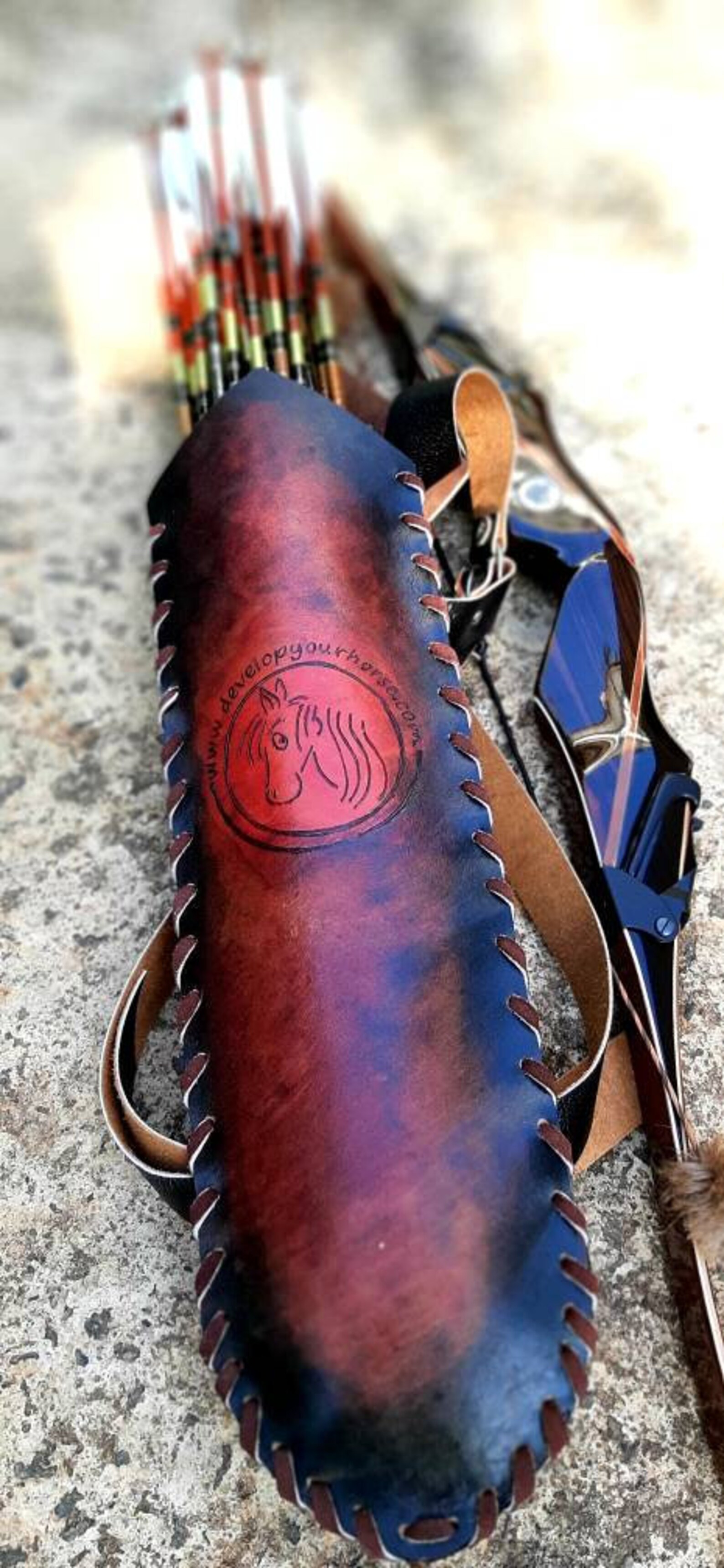 Mounted Archery Horse Back Back Quiver Hip Quiver Pyrography Etsy