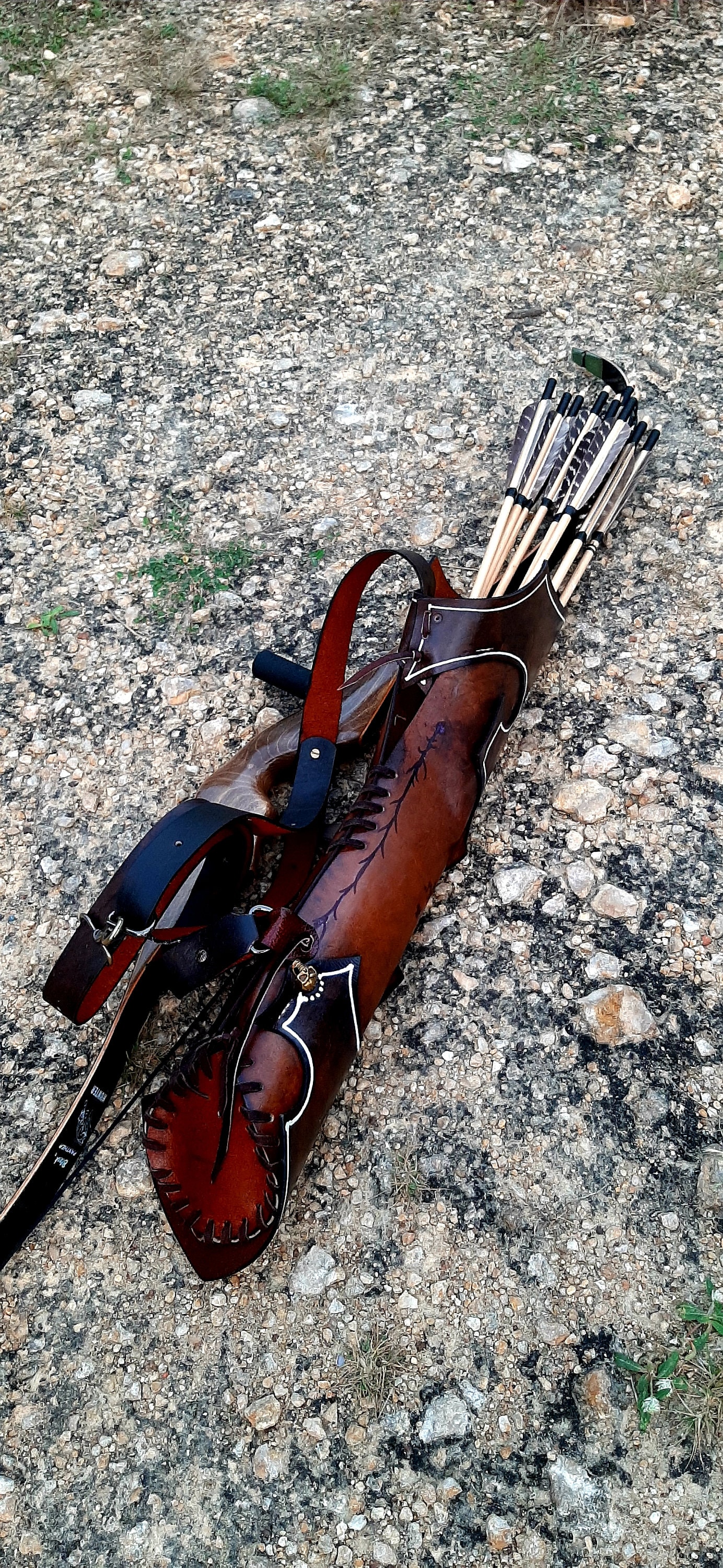 Handmade Leather Back Quiver traditional Archery Back Quiver Etsy