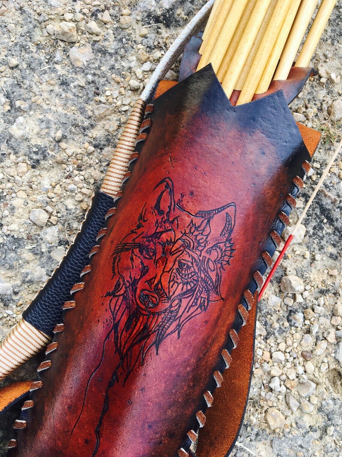 Horse Back Mounted Archery Back Quiver Custom Made Full Grain Etsy