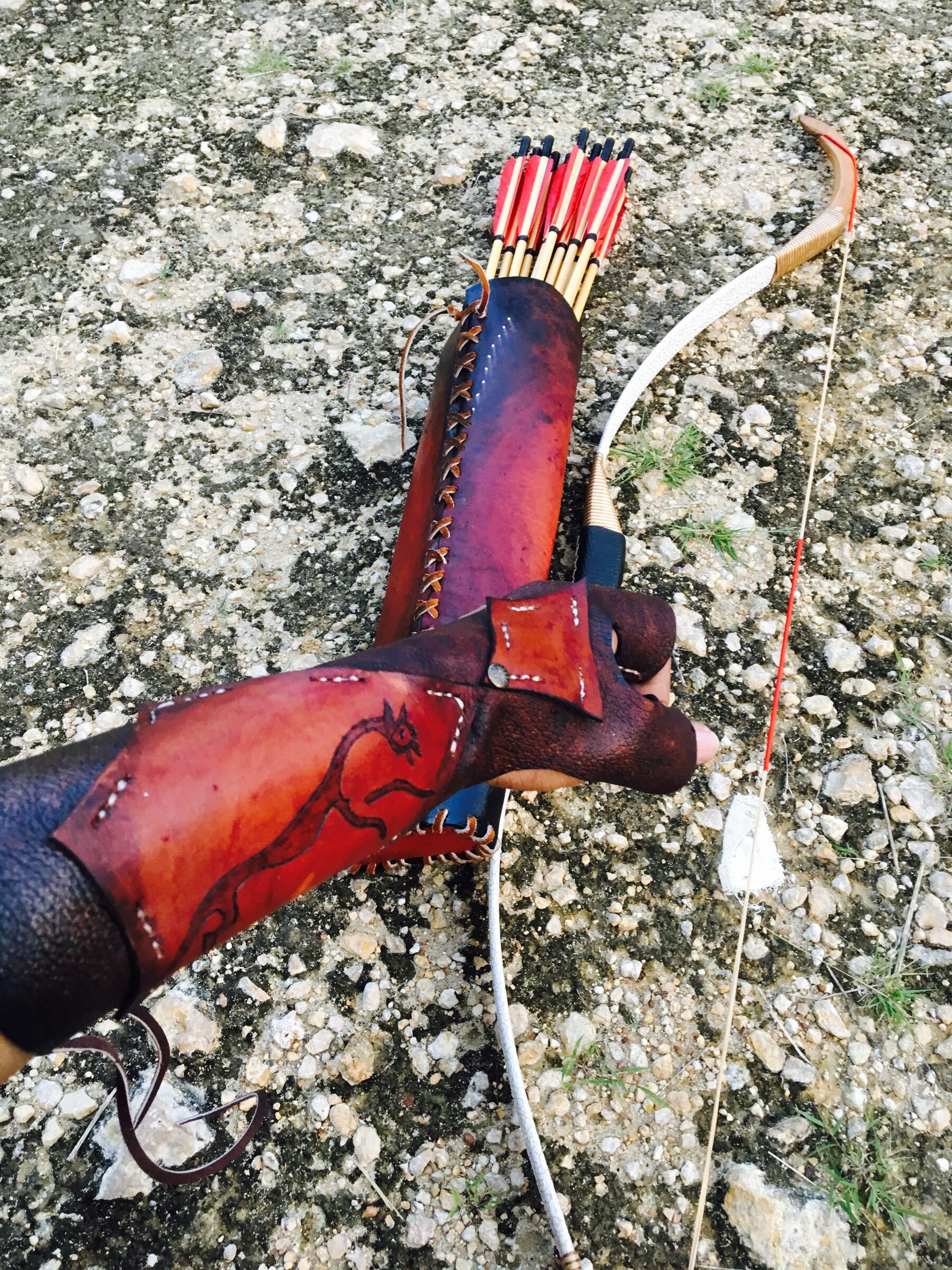 Archery Shooting Glove Arm Guard for HorseBow Asiatic Bow Etsy