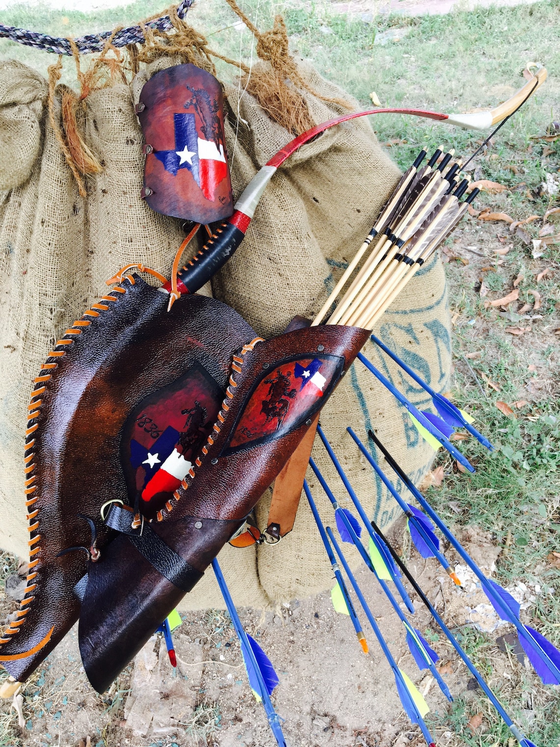 Horse Bow Bow Case Quiver and Arm Guard Complete matching set Etsy