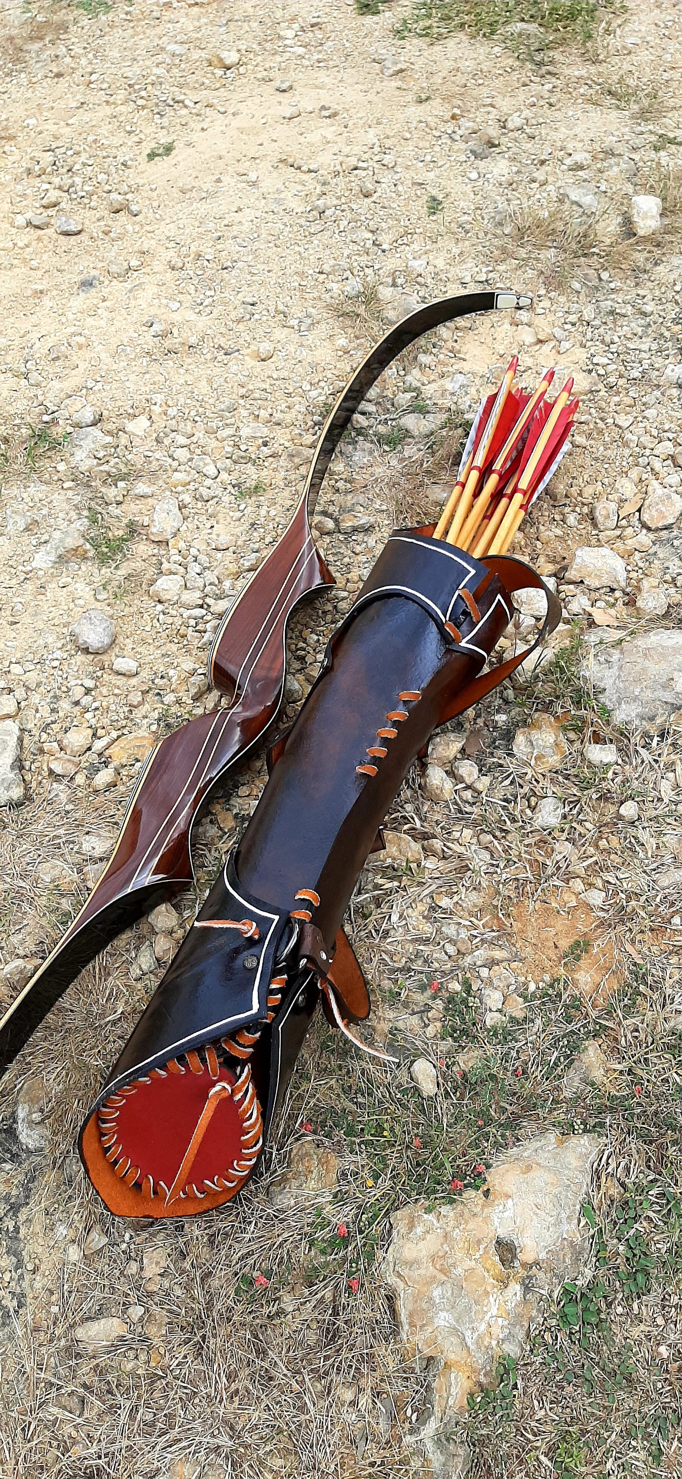 Back or Hip Quiver Traditional Archery Custom Handmade Cow Etsy