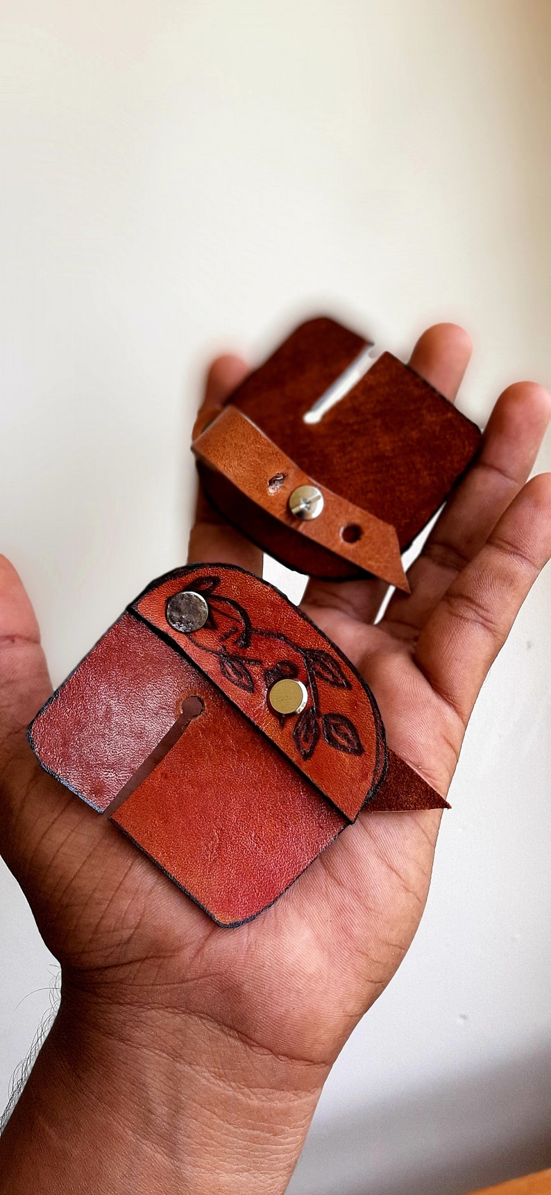 TWO Traditional Archery Shooting Tab Custom Handmade Custom Etsy