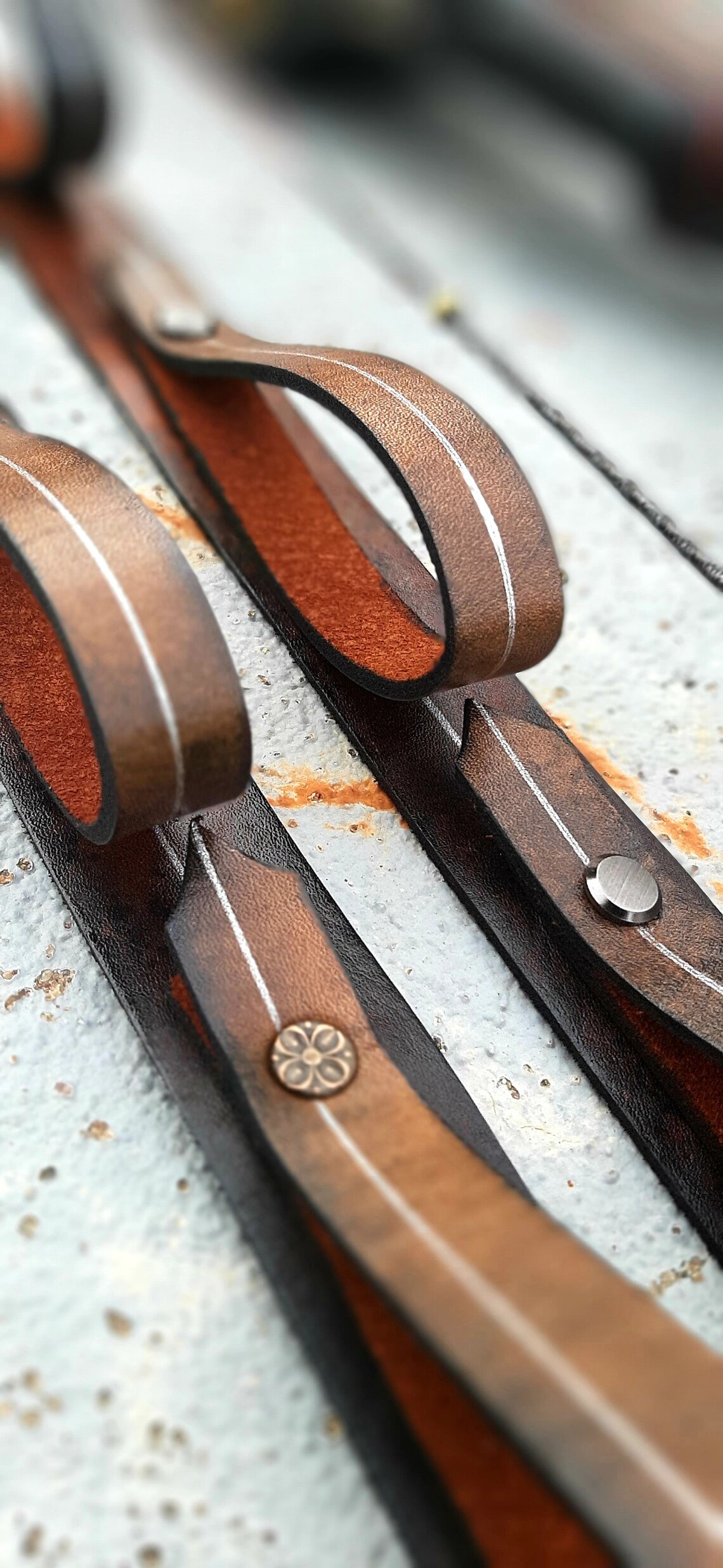 3 BOWS Leather Bow Holder Rack Custom Hand made for bows up to Etsy