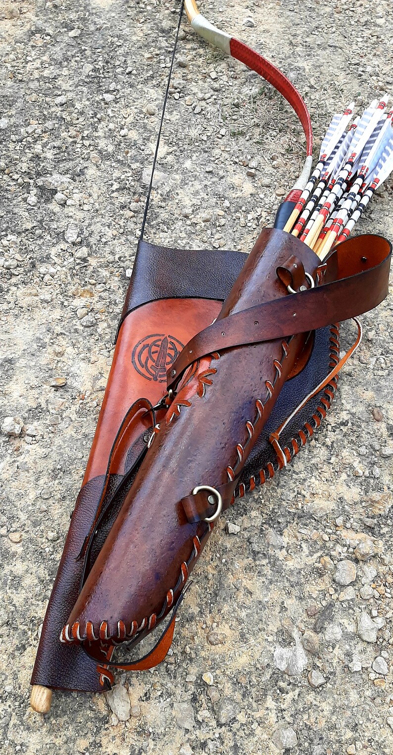 Horse Bow Case Holder Mounted Archery Quiver Set Custom Art Etsy