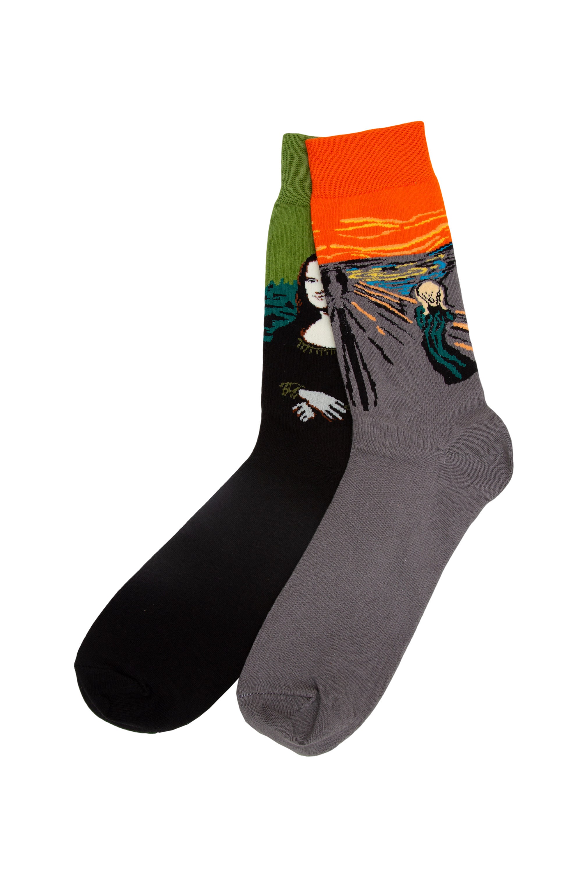 Mona Lisa & Scream Odd Socks Happy Funky Socks Cool - Etsy