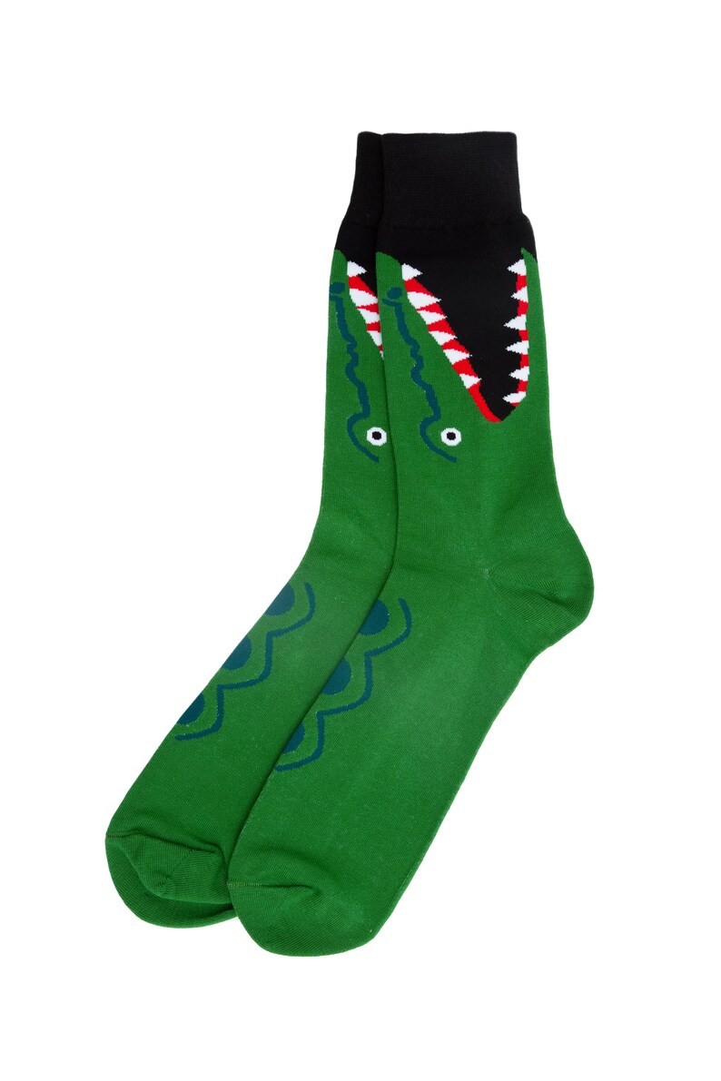 Crocodile Socks Happy Croc Socks Funky Socks Cool Socks Etsy