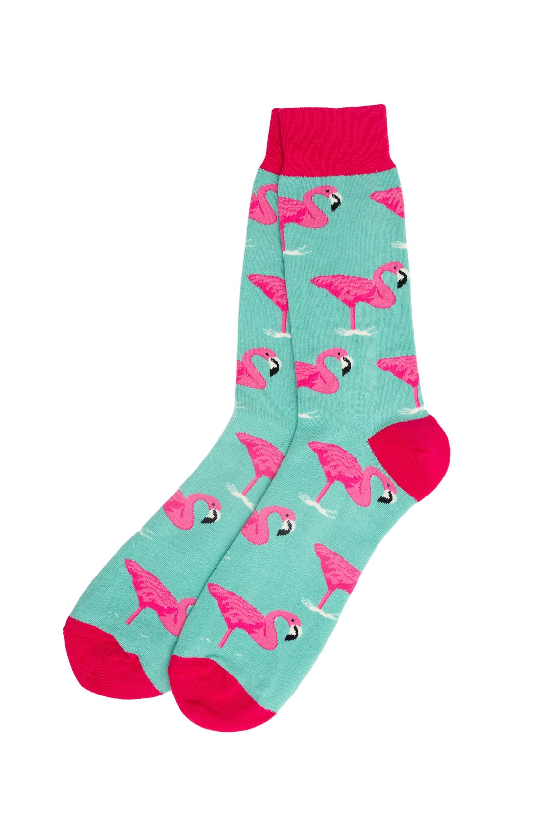 Flamingo Socks Happy Flamingo Socks Funky Socks Cool Etsy