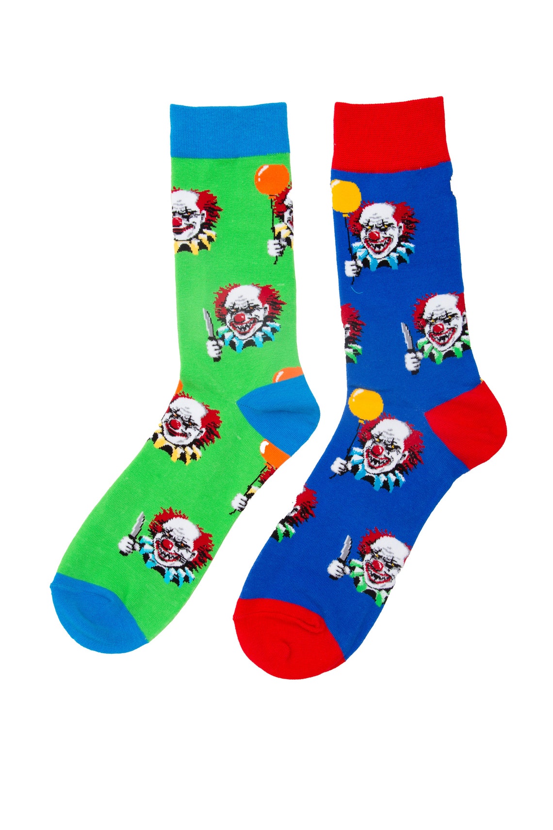 Evil Clowns Odd Socks Happy Funky Socks Cool Socks Fun Etsy
