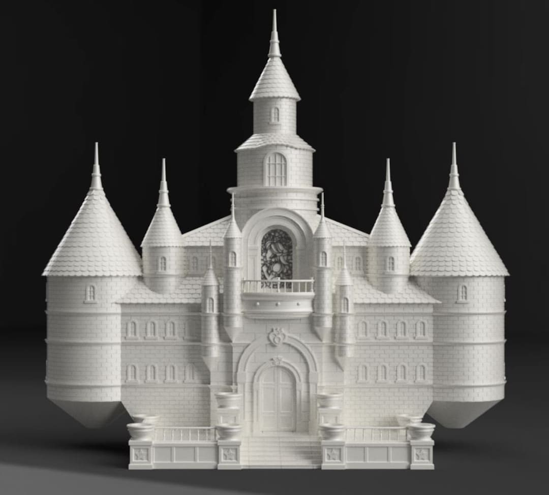 Peachs Castle Stl Etsy 