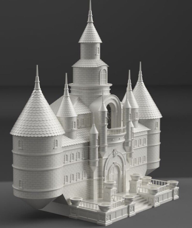 Peachs Castle Stl Etsy 