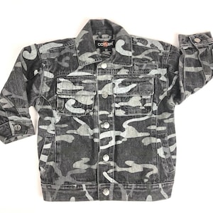 Camo and Denim Collaboration Jacket 