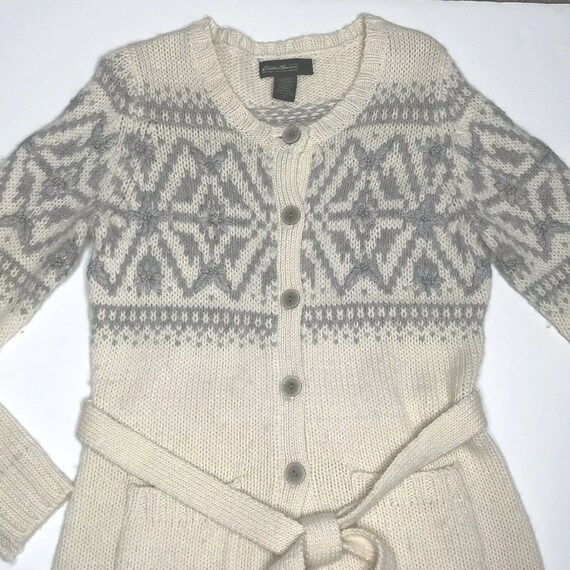 Vintage Fair Isle Sweater Cardigan Womens Lambswoo