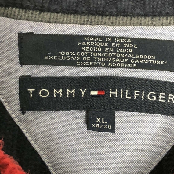 Vintage 90s Tommy Hilfiger Cotton Striped Sweater… - image 5